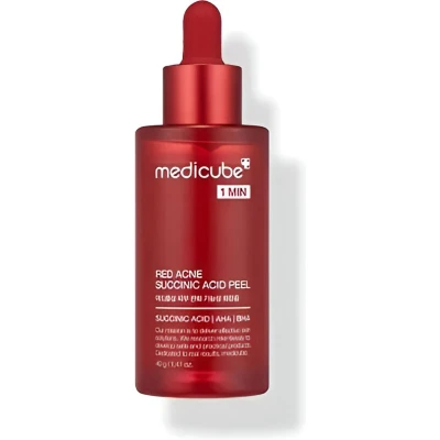 Afbeelding van Medicube Red Acne Succinic Acid Peel 1 min AHA BHA Serum Reinigend 40 g Korean Skincare