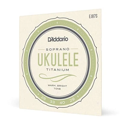 Afbeelding van D&#039;Addario EJ87S Sopraan ukulelesnaren, titanium, set van 4 snaren, 1 verpakking