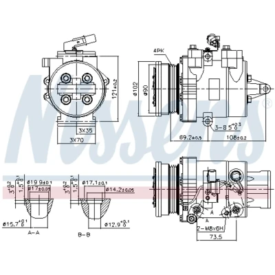 Afbeelding van Nissens Airco compressor 890624