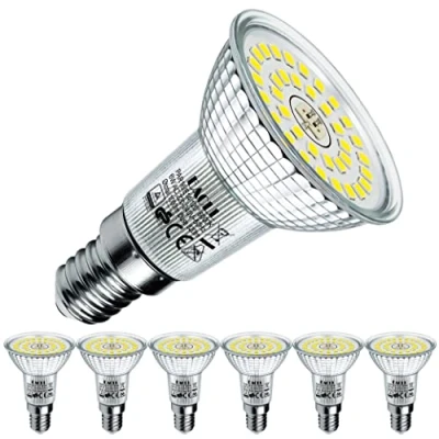 Afbeelding van EACLL E14 LED lampen Koel Wit, 6W Gelijk aan 100W R50 Halogeenlampen, 6 pack, 6000K 820lm AC 230V Geen Flikkering Energiezuinige Verlichting, Stralingshoek 120 Spots, Niet Dimbaar Reflectorlamp