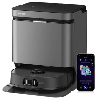 Afbeelding van EUREKA J15 Pro Ultra robotstofzuiger, vloerreiniger, krachtige robotstofzuiger 16200 Pa, wassen met heet water op 75 C, in kaart brengen AI, zelfreiniging/zelfreinigend station