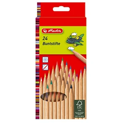 Afbeelding van Herlitz 8660524 kleurpotloden naturel 24 stuks, kleuren