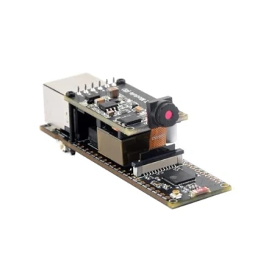 Afbeelding van Waveshare ESP32 S3 ETH Ontwikkelingsraad met PoE Module en Cameramodule, 10/100Mbps RJ45 Ethernet haven, op S3R, Steun Wi Fi Bluetooth, 240MHz Dual Core Processor wordt gebaseerd