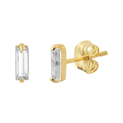 Afbeelding van Oorknoppen Zirkonia Geelgoud Glanzend 5 mm x 2