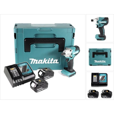 Afbeelding van Makita DTD 156 RMJ accu slagmoersleutel 18V 155Nm + 2x oplaadbare 4.0Ah lader Makpac
