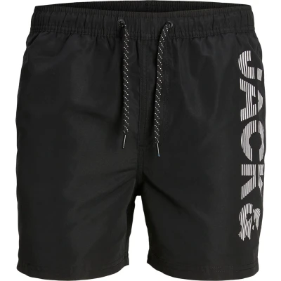 Afbeelding van Jack &amp; Jones Jpstfiji Jjswim Splicelogo Zwemshorts, Heren, Maat: 42, Black