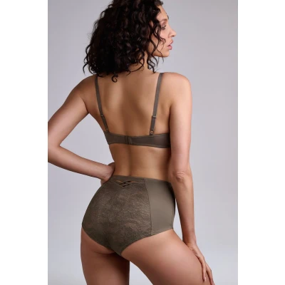 Afbeelding van Marlies Dekkers dames Dame de Paris high waisted slip met kant in kleur Bruin, maat: L