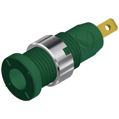 Afbeelding van SKS Hirschmann MSEB 2610 F 2,8 Au Veiligheids labconnector, female Bus, inbouw verticaal Stift Ø: 2 mm Groen 1 stuk(s)