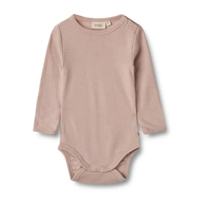 Afbeelding van Wheat Lucca Unisex Merino wol body lange mouwen Oeko Tex