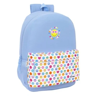 Afbeelding van Schoolrugzak Smiley Joyful Blauw Multicolour 30 x 46 14 cm