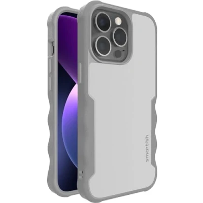Afbeelding van Smartish iPhone 13 Pro beschermende magnetische hoes Gripzilla compatibel met MagSafe [robuust + tough] Heavy Duty Grip Gepantserde Cover w/Drop Getest Bescherming voor Apple Grijs