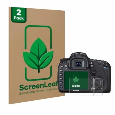 Afbeelding van ScreenLeaf Screenprotector voor Canon EOS 7D Duurzame schermbescherming Folie Beschermfolie transparant (2 Stuks)