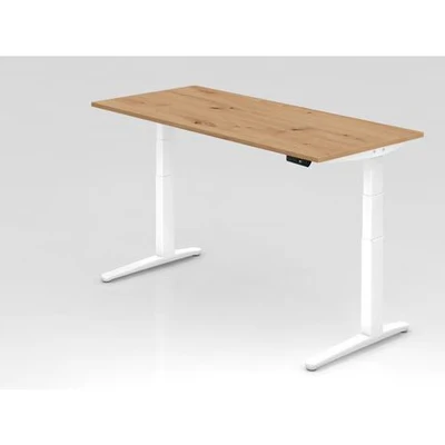 Afbeelding van XBHM 19 WW Bureau 180 x 80 Knoestige Eiken Tafelhoogte I Elektrisch in hoogte verstelbaar