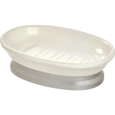 Afbeelding van iDesign Zeepblokhouder, Keramiek/Kunststof, Wit Bexley