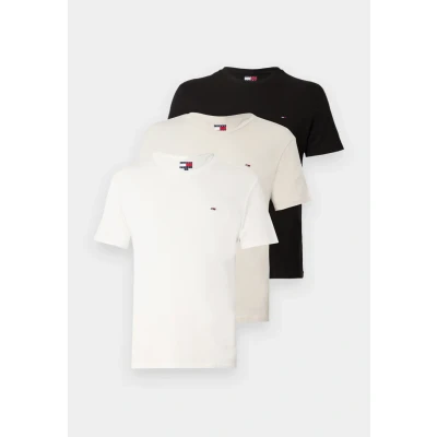 Afbeelding van Tommy Jeans S/S T shirt voor heren, Multi (Ecru/Desert Sand Dune/Zwart), XS