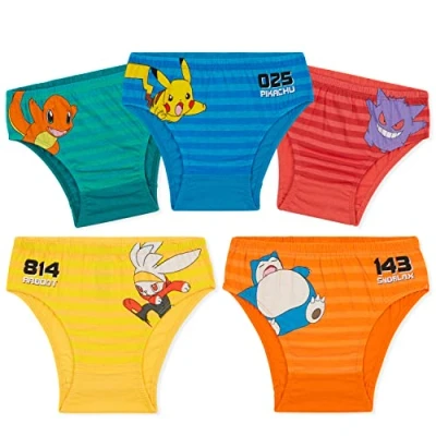 Afbeelding van Pokemon Ondergoed voor Jongens en Tieners Zacht Ademend 5 Pak Jongensbroeken of Boxers 4 14 Jaar Kids Onderbroeken (6 7 Jaar, Multicolor Slips)