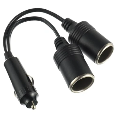 Afbeelding van HUAREW 1 tot 2 Sigarettenaansteker Verlengkabel, weg Vrouwelijke Sigaret Stekker,Sigarettenaansteker Splitter 18AWG Connector Kabel