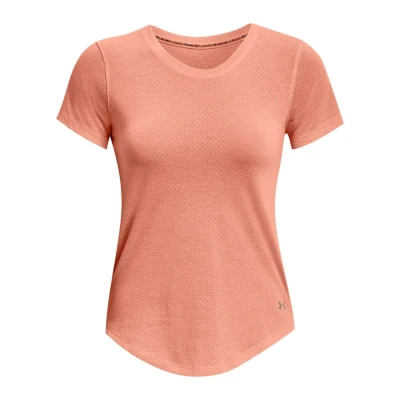 Afbeelding van Under Armour Streaker Tshirt basic, Dames, Maat: XS, Bubble peach/reflective