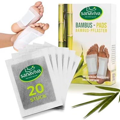 Afbeelding van sanaviva® Bamboepleister 20 stuks voetpleisters van natuurlijk bamboe, azijn en toermalijn pleister voor voet voetpads bamboe pads (20 stuks)