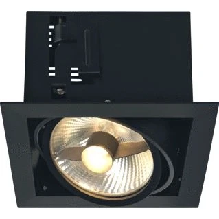 Afbeelding van Slv led gu10 75w dimbaar inbouw ip20 beh zwart 140mm 115540