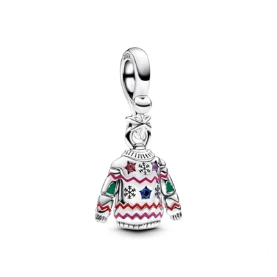 Afbeelding van Pandora 793596C01 Christmas Sweater Hangende Bedel inStock horloge BlauwGroenRoodZilverkleur