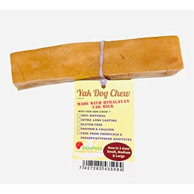 Afbeelding van Himalaya Everest Yak Chew Orginal Milk Dog Chews, Chew, Langdurige Natuurlijke Chews Treat voor uw hond, Puppy (3 X Large Chew)