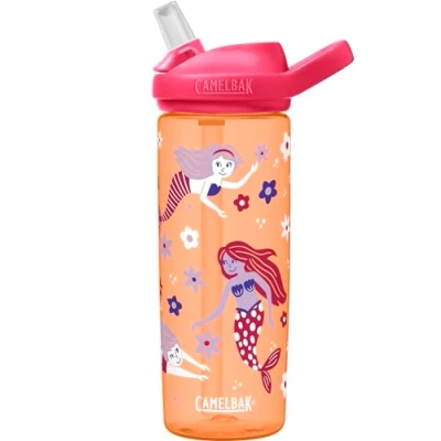 Afbeelding van CAMELBAK Eddy+ Kinderwaterfles voor dagelijks gebruik sterk valbestendig ontwerp BPA vrij lekvrij vaatwasmachinebestendig 600 ml, retro bloemenzeemeermin