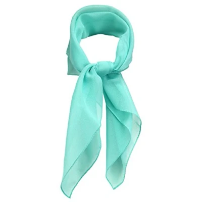 Afbeelding van TigerTie Fijne chiffon sjaal voor dames, effen kleur, afmetingen 58 cm x cm, mintgroen, Nickituchgröße: ca. Länge Breite