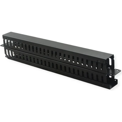 Afbeelding van VALUE 19&quot; Frontplaat 1 HE met rangeerkanaal aan beide zijden, zwart