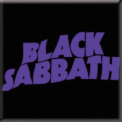 Afbeelding van Zwarte Sabbath paars golvend schrijfstaal koelkast magneet (ro)
