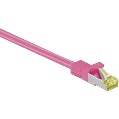Afbeelding van Cat 7 S/FTP Netwerkkabel Patchkabel Afgeschermd 10 Gbps meter Roze Allteq