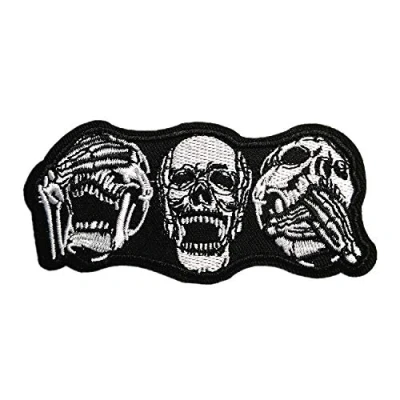 Afbeelding van BPA Patch om op te strijken, Schedel patches, strijkpatch,strijkplaatje, opstrijkbare patches,grappige opstrijkbaar applicatie