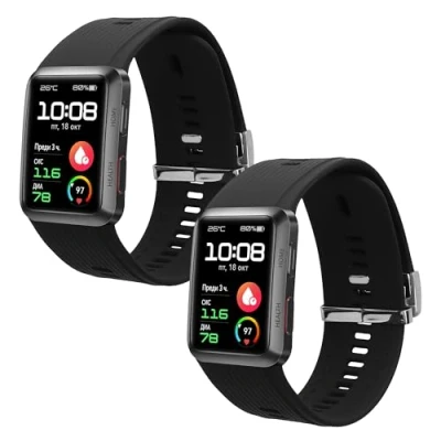 Afbeelding van kwmobile horlogebandje geschikt voor Huawei Watch D polsband Smartwatch bandje van TPU Activity tracker horloge band in zwart