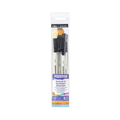 Afbeelding van Daler Rowney Graduate Set van 4 penselen, natuurlijk en synthetisch