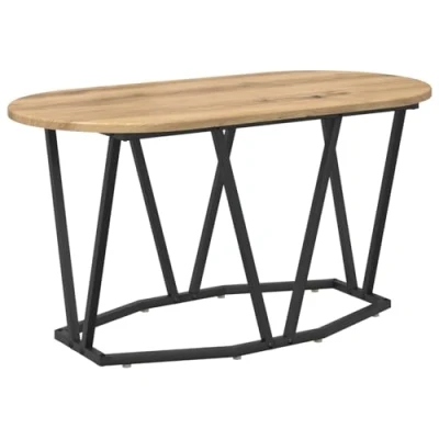 Afbeelding van vidaXL Salontafels Artisan eiken Bewerkt hout Groot Salontafel Ovaal