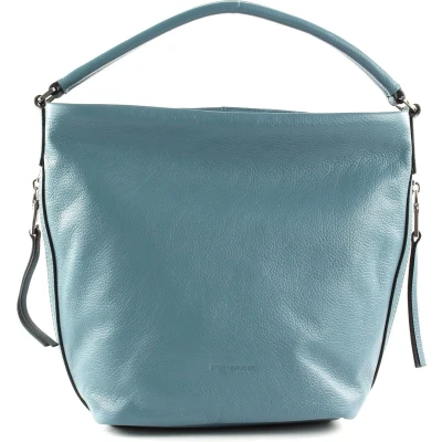Afbeelding van FREDsBRUDER Leren Schoudertas Bella Pisa Blue Grey Blauw