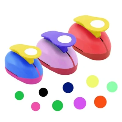 Afbeelding van DERJDISF 3 stuks Perforators, motief ponsen rond papier ronde perforator set punch voor scrapbooking, knutselen, foto&#039;s, wenskaarten (8, 16, 25 mm)