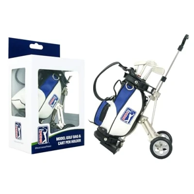 Afbeelding van PGA TOUR Gadget Desktop golftas en balpen, cadeauset, zilver/wit/blauw
