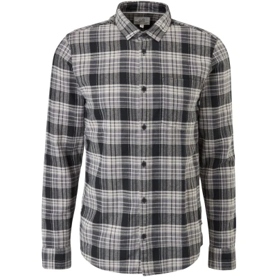 Afbeelding van Qs Men Hemd 99N0 Grey / Bla Maat M