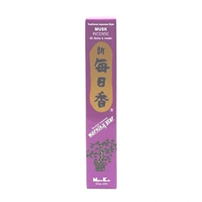 Afbeelding van Musk Morning Star Kwaliteit Japanse wierook van Nippon Kodo 50 Sticks + Houder