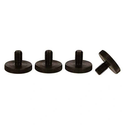 Afbeelding van PrecisionGeek Zwart stalen kartelschroeven DIN 653 M5 x 10 mm (4 stuks)