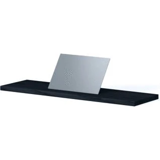 Afbeelding van Looox wooden bath shelf 69 cm eiken black geborsteld rvs wbshelfbl69rvs