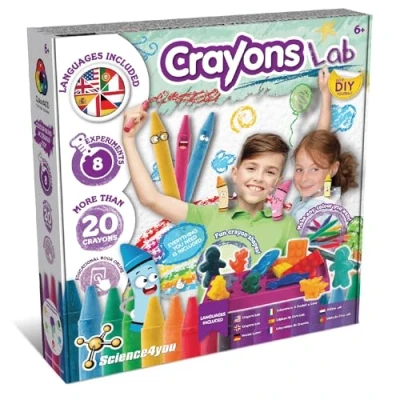 Afbeelding van Science4you kleurpotloden Lab Maak je eigen voor kinderen vanaf 6 jaar, leuke vormen, Creatief &amp; Kleurplaten Kunst Ambachten Set, Speelgoed Cadeau Jongens Meisjes van 7 8 9+