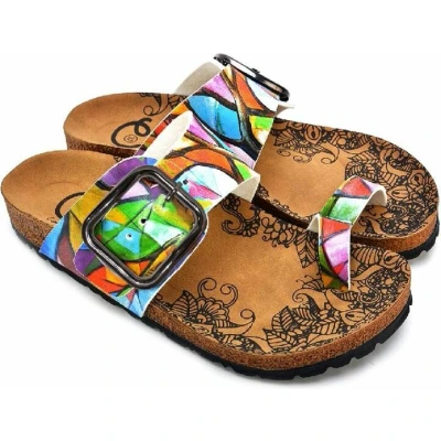 Afbeelding van GOBY Mix Pattern Slipper Handgemaakt Premium Kwaliteit Maat 37