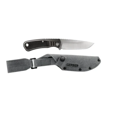 Afbeelding van Gerber Downwind Fixed DP Black mes met vast lemmet, volwassenen, uniseks,Lemmetlengte: 10,8 cm,Zwart
