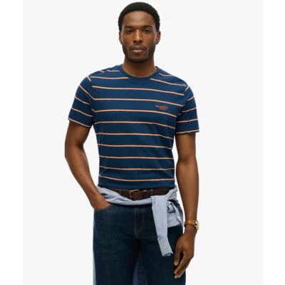 Afbeelding van Superdry Essentials stripe Tshirt print, Heren, Maat: XXL, Blue bottle s
