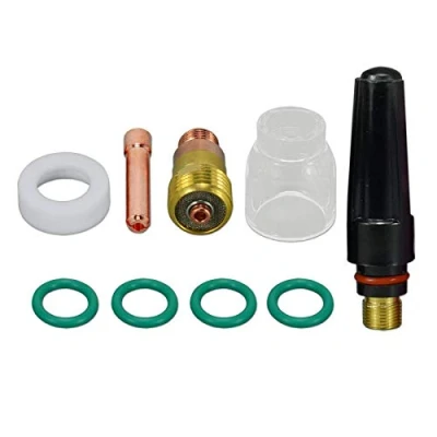 Afbeelding van RIVERWELD TIG Stubby Gas Lens 17GL332 2.4mm 10N24S Spantang Kit Fit DB SR WP 17 18 26 Lastoorts 10 stks