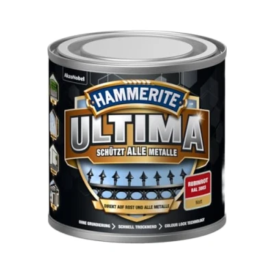 Afbeelding van 5379745 Hammerite Ultima Metaalbescherming Lak Robijnrood RAL 3003