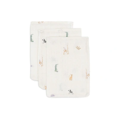 Afbeelding van Jollein Jungle Jambo Washandje voor baby&#039;s, verpakking van 3 stuks, 15 x 20 cm, 100% katoen, Oeko Tex gecertificeerd