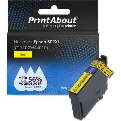 Afbeelding van Huismerk Epson 502XL (C13T02W44010) Inktcartridge Geel Hoge capaciteit